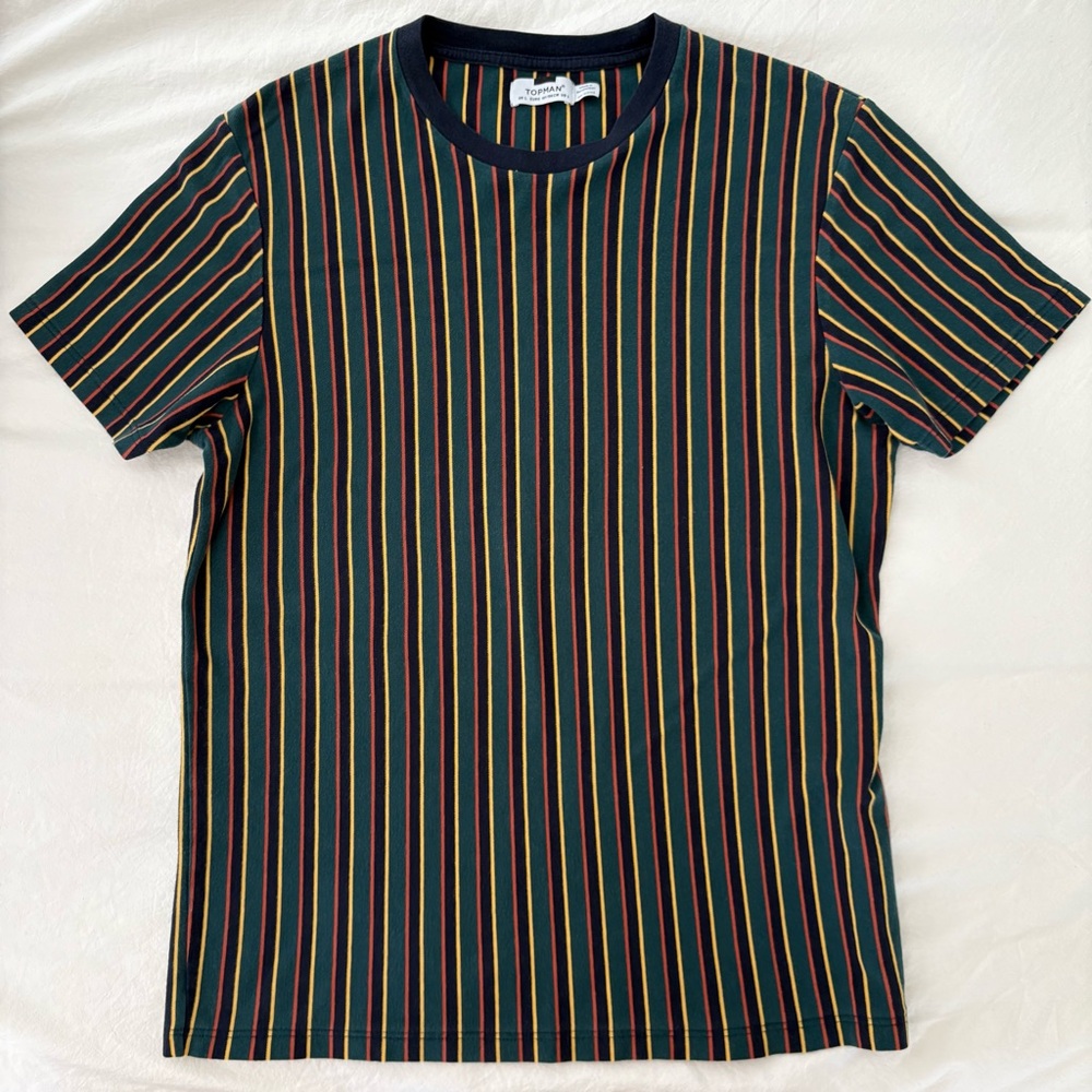 Topman Multicolor Striped Tee